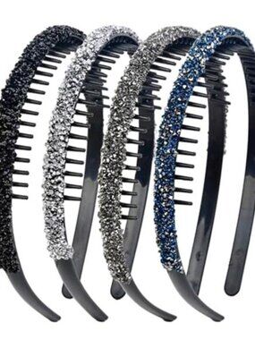 Rhinestone Headband for Women Non Slip Crystal Hairband Sparkly Diamond Hairband